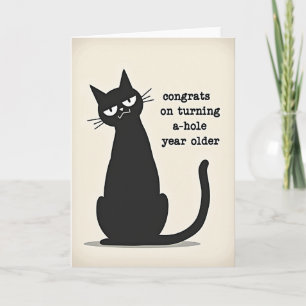 Witty Cat Birthday Card
