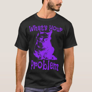 Witty Cat With An Attitude Dislike People Anti Soc T-Shirt