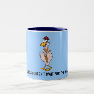Witty chicken Two-Tone coffee mug