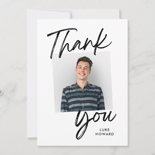 Witty Confidence Flat Thank You Note Card (Front)