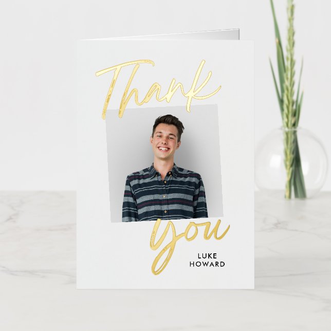 Witty Confidence FOIL Carte de remerciements photo (Recto)