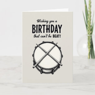 Witty Drum Birthday Card