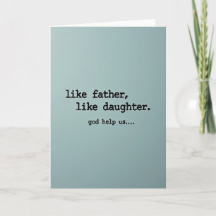 Witty Fathers Day Saying Card