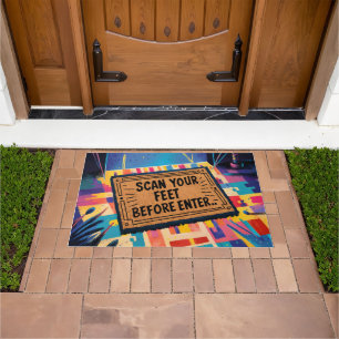 Witty Footmark Barcode Doormat