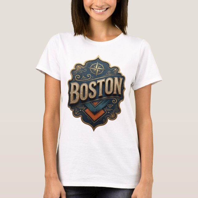 Witty Gold BOSTON Custom Tee (Front)