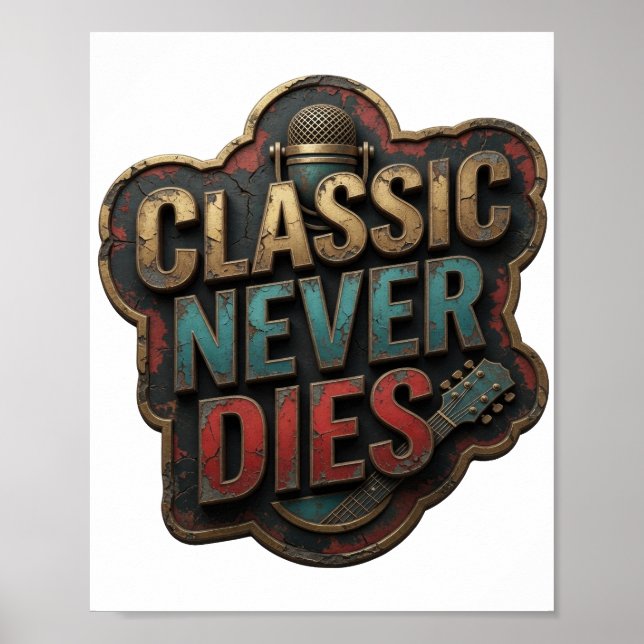 Witty Gold CLASSIC NEVER DIES Poster (Front)