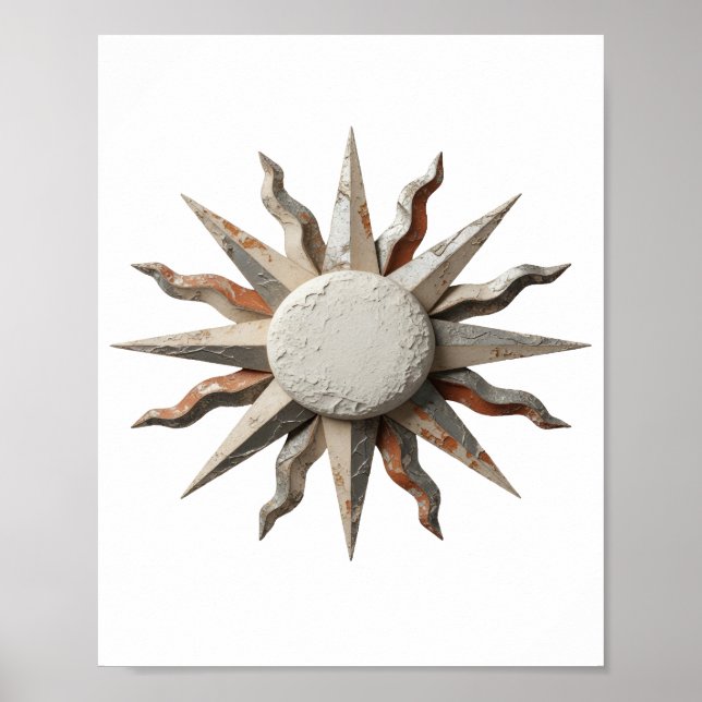 Witty Grey ABSTRACT ART Graphic Design Poster (Front)