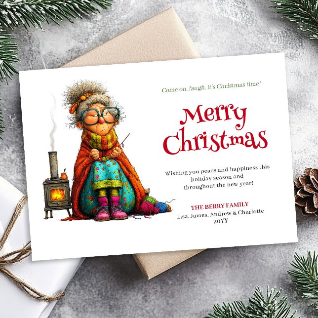 Witty Holiday Woman Editable Digital Greeting (Witty Holiday Woman Editable Digital Greeting)