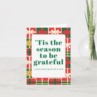 Witty Modern Bright Corporate Christmas Card