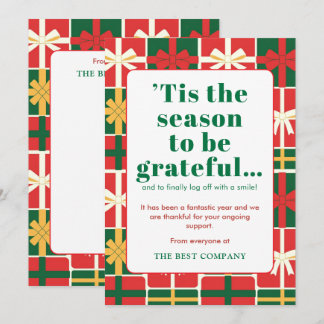 Witty Modern Bright Corporate Christmas Card
