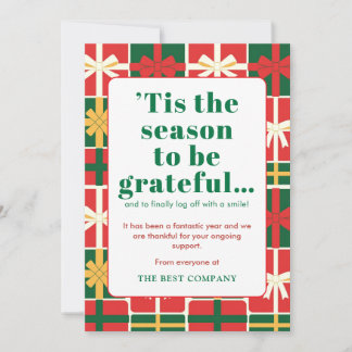 Witty Modern Bright Corporate Christmas Card