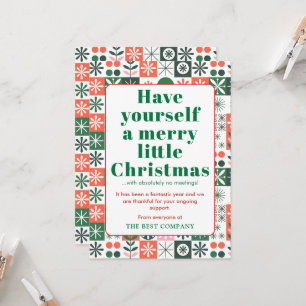 Witty Modern Geometric Corporate Christmas Card