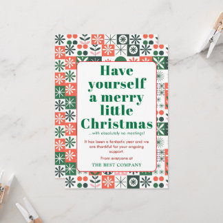 Witty Modern Geometric Corporate Christmas Card