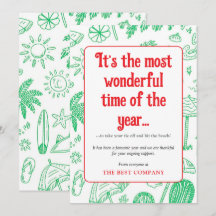Witty Modern Summer Corporate Christmas Card