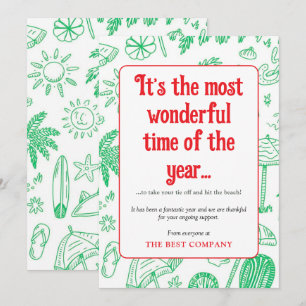 Witty Modern Summer Corporate Christmas Card
