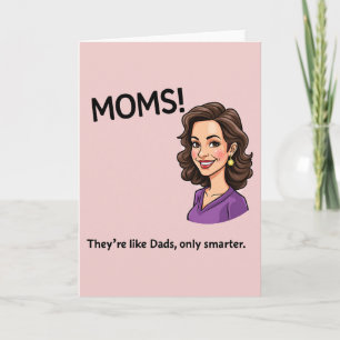 Witty Moms Portrait Illustration Card