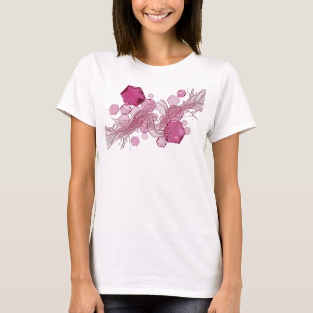 Witty Pink ABSTRACT ART Custom Tee (Front)
