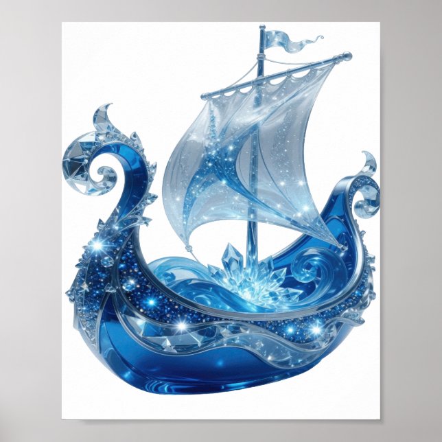 Witty Silver ICE CRYSTAL SHIP Poster (Front)
