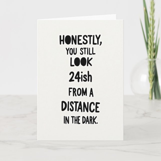 Witty Text Birthday Card (Front)