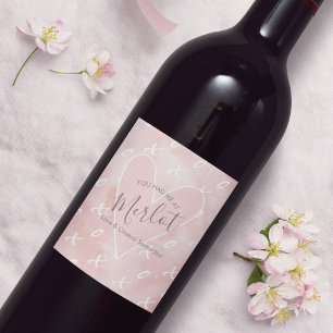 Witty Valentine's Day Wine Gifts Label