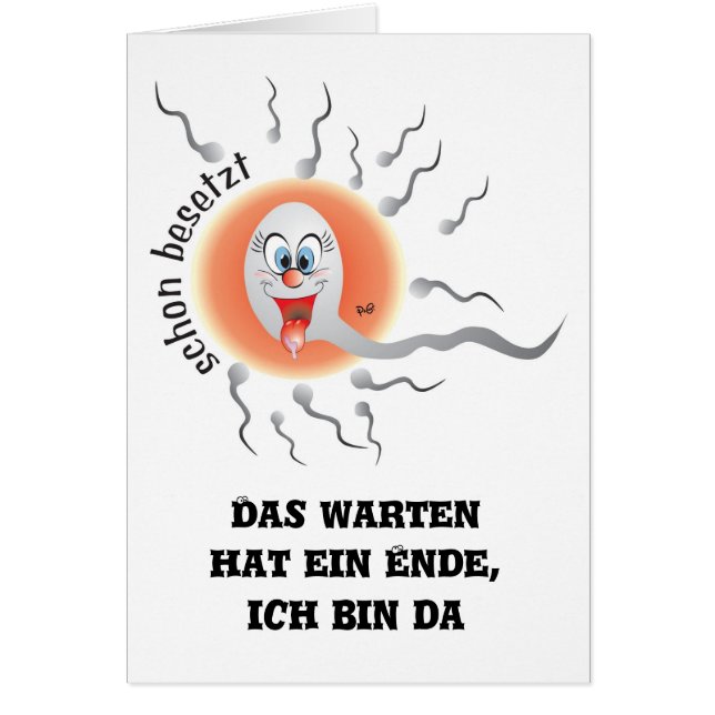 witzige Geburtsanzeige Karte (Front)