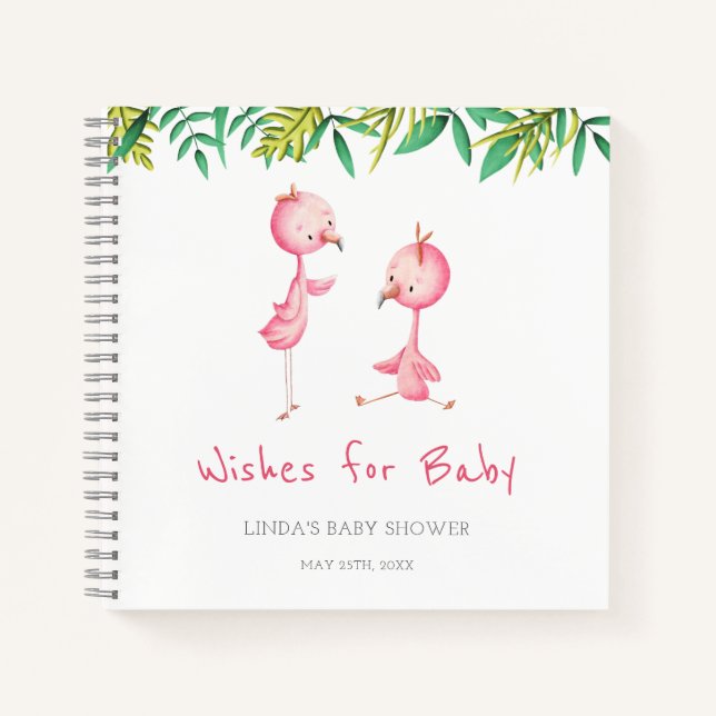 Wives for Baby Flamant rose Baby shower livre d'or (Devant)