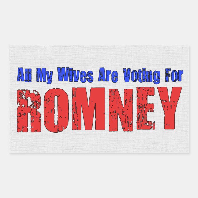 Wives For Romney Sticker (Front)