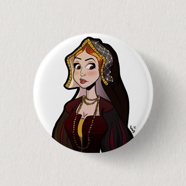 Wives of Henry VIII Badge - Catherine of Aragon 1 Inch Round Button (Front)