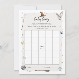 Wizard Baby Shower Baby Bingo Game Invitation