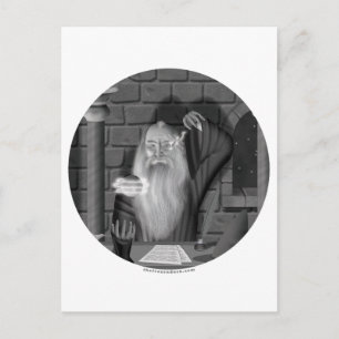 Wizard Casting a Spell Postcard