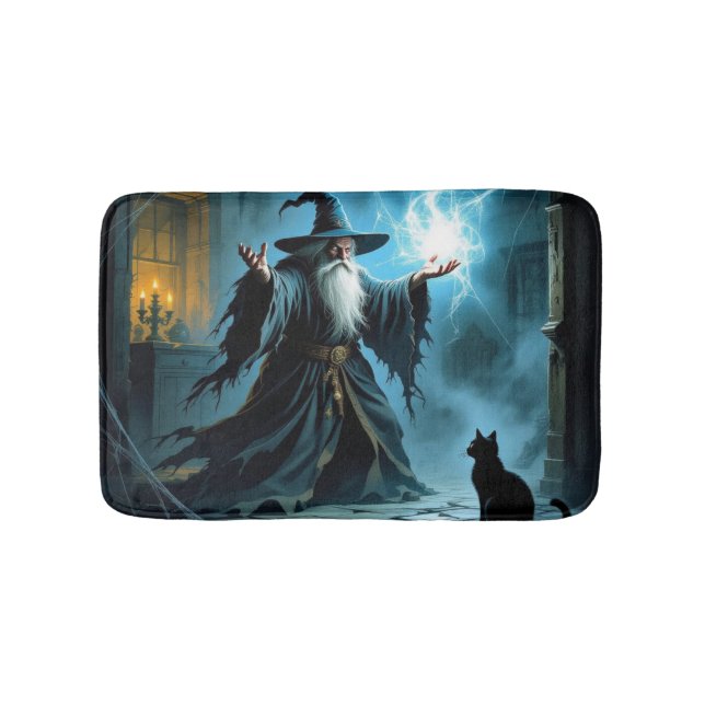 Wizard / Cat  Bath Mat (Front)