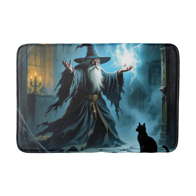 Wizard / Cat  Bath Mat (Front)