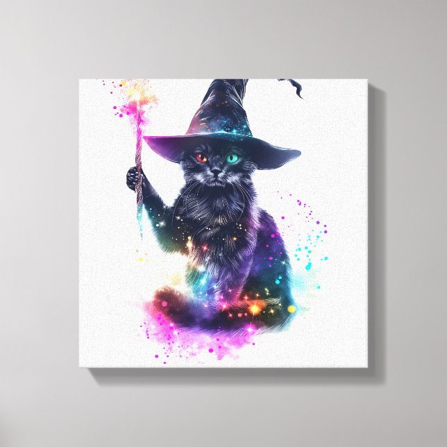 Wizard Cat Magic Canvas Print (Front)