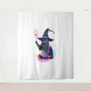 Wizard Cat Magic Tapestry