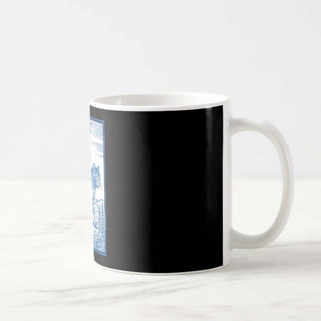 Wizard cat rider funny cute meme  coffee mug (Right)