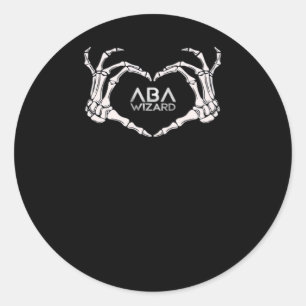 Wizard Classic - Skeleton Hands Heart Classic Round Sticker