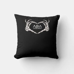 Wizard Classic - Skeleton Hands Heart Throw Pillow