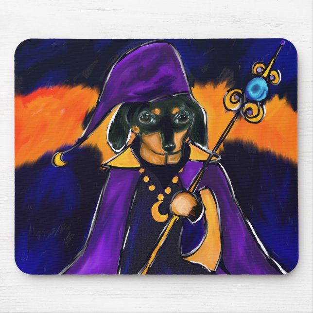 WIZARD DACHSHUND MOUSE PAD (Front)