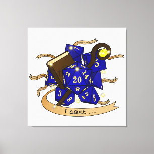 Wizard Dice Design Canvas Print