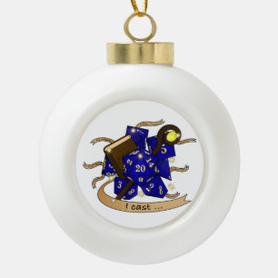 Wizard Dice Design Ceramic Ball Christmas Ornament