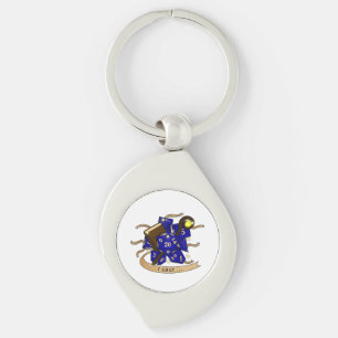 Wizard Dice Design Keychain