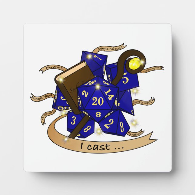 Wizard Dice Design Plaque (Front)