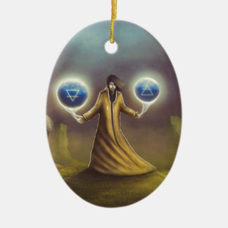 wizard fantasy magic ceramic ornament