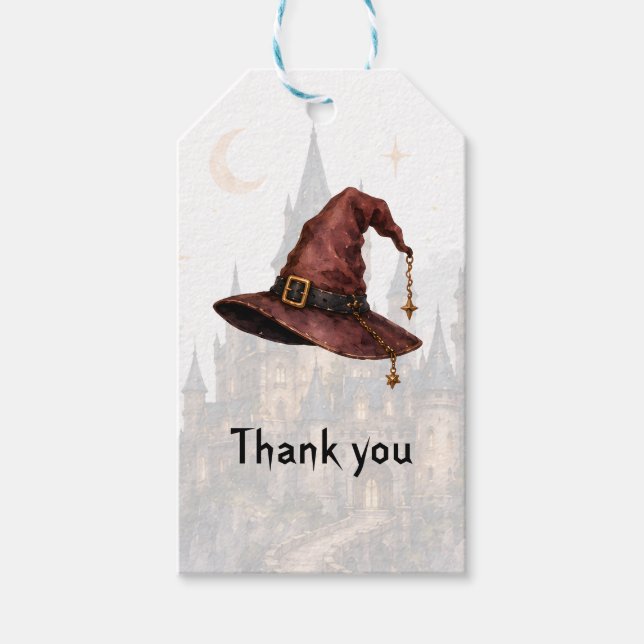 Wizard Hat Thank You Gift Tags (Front)