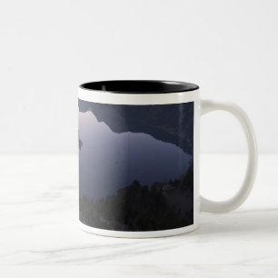 Wizard Island at dawn, Crater Lake National Park Two-Tone Coffee Mug