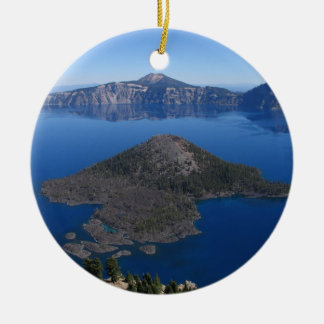 Wizard Island @ Crater Lake, Oregon Ceramic Ornament