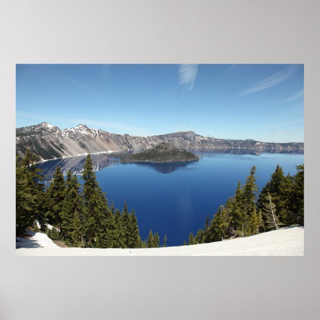 Wizard Island on Crater Lake Poster (Front)