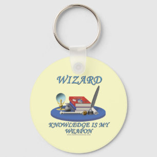 Wizard: Knowledge is My Weapon Keychain