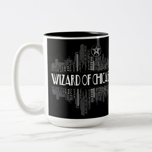 Wizard Of Chicago Dresden Fans Two-Tone Coffee Mug (Left)