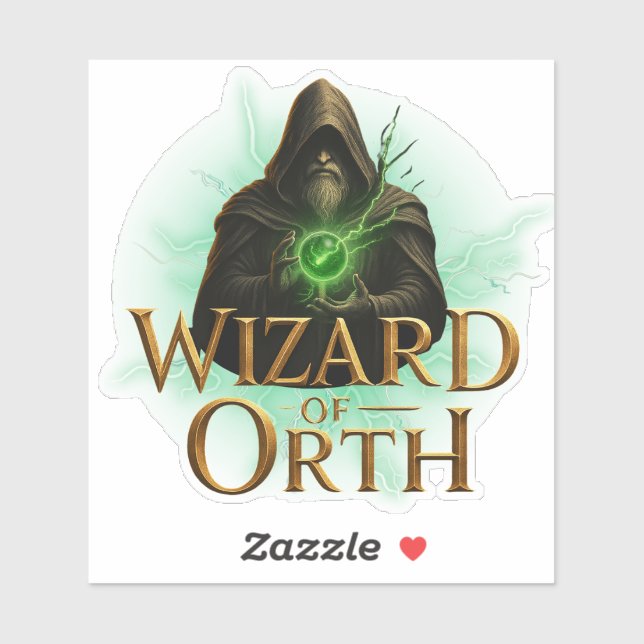 Wizard of Orth Logo Sticker – Magical Emblem (Feuille)
